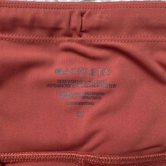 Athleta Run With It Skort 16" Salmon Pink 1X - Picture 7 of 14